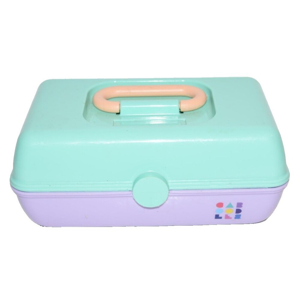 Caboodles On-The-Go Girl‎ Makeup Two-Tone Lilac Mint green Cosmetic Box case